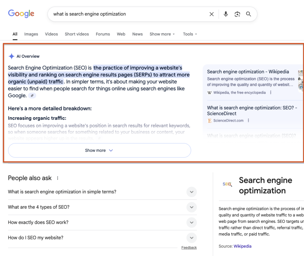 google ai overview example by Motoza Austin